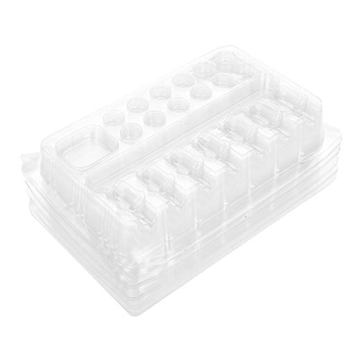 Pro 20pcs Clear Disposable Needle Holder Stand - Plastic Accessory for Needle Organization and - Fits Up to 7 Cartridges Essential Supplies