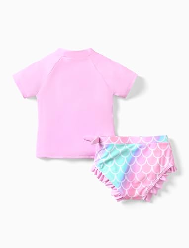 Image of Disney Princess Frozen Marvel Elsa Minnie Toddler Girl Swimsuit Tankini Bathing Suit 2 Piece Swimwear UPF 50+ Rashguard