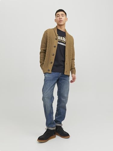 Image of JACK & JONES Men Acrylic Blend Collared Neck Casual Sweater