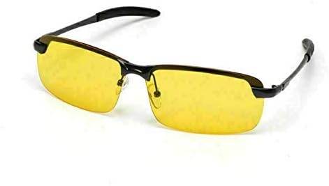  Driving Glasses for Men Women - Safety Day Night Polarized Motorcycle Clear Vision Glasses for Cycling - Risk Reducing Anti-Glare UV400 Protection (Night Vision Lens) thumbnail