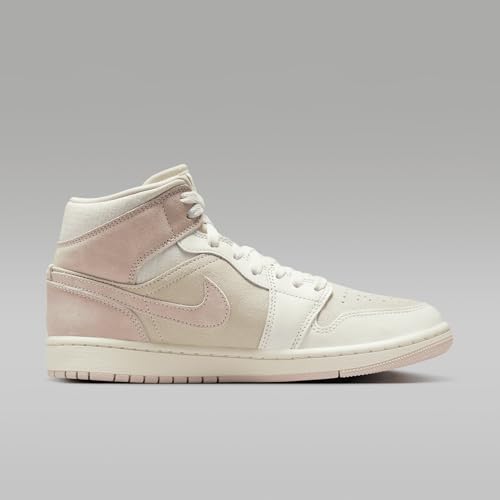 Air Jordan 1 Mid SE Women's Shoes (FQ1926-161, Coconut Milk/Sail/Legend Pink) Size 123