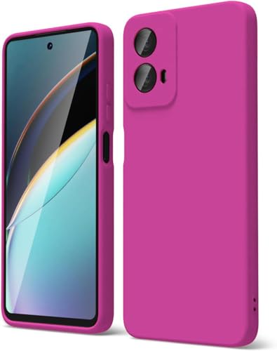 Image of DIZORO Microfiber Candy Case for Motorola Edge 50 Fusion 5G / Motorola G96 5G Smooth Touch Cushion Liquid Soft Silicone Gel Rubber Phone Cases Non-Slip Full Body Protective Shockproof Back Cover -Pink