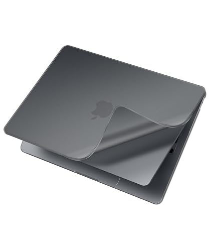NPUOLS PP Weiche Matt Hülle für MacBook Air 13,6 Zoll 2026-2022 M5 M4 M3 M2 Modell A3449 A3240 A3113 A2681, Leichtgewicht und Passform, Kunststoff Schutzhülle+TPU Tastatur in EU Version, Mattschwarz