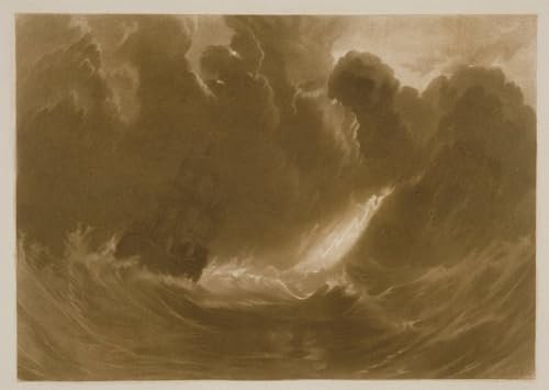 Tableaux sur toile Turner R. Ship in a Storm haut de gamme pour grand mur vide