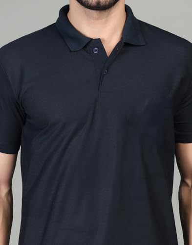 Image of INKKR Men's Polo Neck Half Sleeve Solid T-Shirts