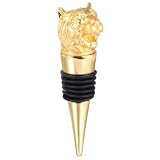 DECHOUS Tapón para Botella de Vino con Diseño Creativo de Signo Zodiacal Tigre Reutilizable y Decorativo para Hogar Bar y Fiesta