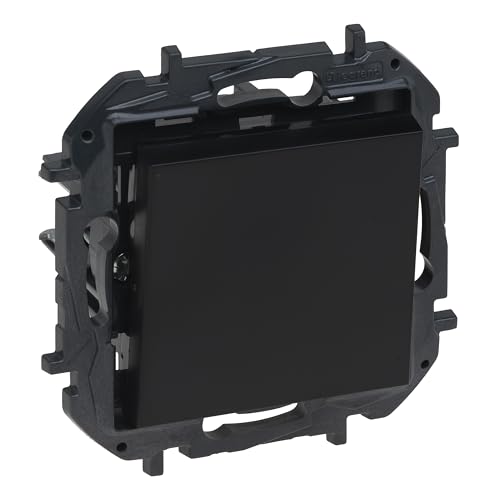 LEGRAND Interruptor o conmutador componible 10AX para instalación empotrada, Gama Niloé Step, Color Antracita, 398222B