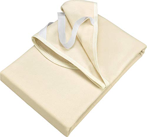 SETEX Bio Matratzenauflage Baumwolle Molton Natur Größe 90x200 cm