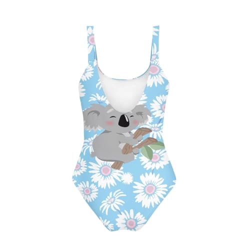 Image of One Piece Bathing Suit for Girl Kids Cute Beach Sport Swimwear U Back Scoop Neck Summer Swimming Pool Beachwear