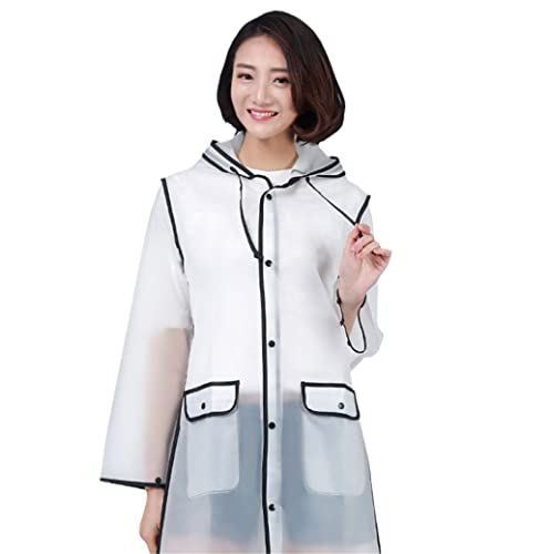 Manteau de pluie transparent femme avec poche idéal pour vos festivals et balades en ville