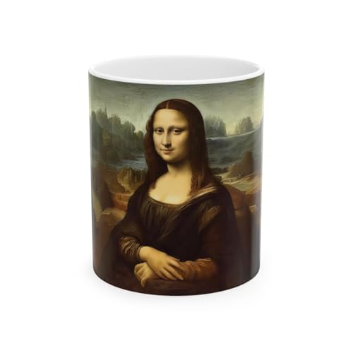Taza de cerámica Mona Lisa 11 onzas miniatura 1