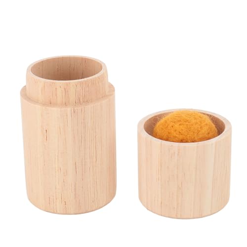 Holz-Nähnadeletui, Tragbar, Dekoration, Aufbewahrung, Handarbeit, Nähnadelhalter, Mehrzweck für Zuhause (Kurkuma)