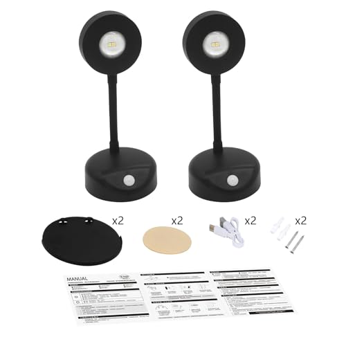 XmnSoly Luzes de imagem para parede com sensor de movimento luzes de parede LED recarregáveis, rotaç