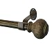 Elrene Home Fashions Rhinebeck Tringle à rideau rustique imitation bois 1" 28"-48" Adjustable Rod Noyer antique.