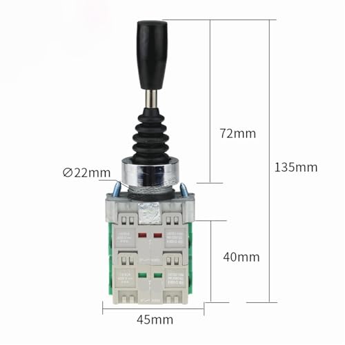 Interruptor de palanca monomando HKL-D12 de 22mm y 2 posiciones con enclavamiento 5