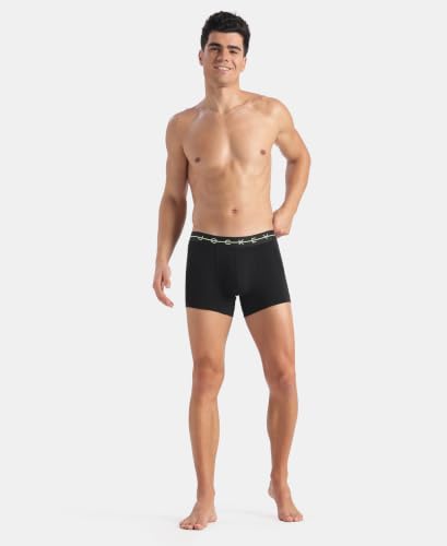 Image of Jockey NY16 Men Super Combed Cotton Elastane Stretch Solid Trunk with Ultrasoft Waistband (Pack of 2)