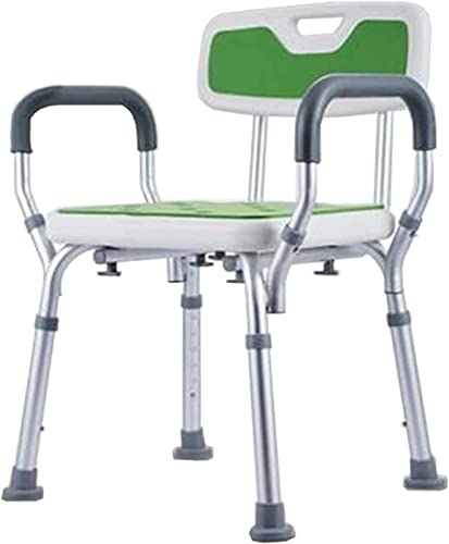 Taboret prysznicowy do wanny z podłokietnikami, oparciem, krzesło kąpielowe, antypoślizgowy, z regulacją wysokości, fotel dla seniorów, lekki taboret prysznicowy z aluminium