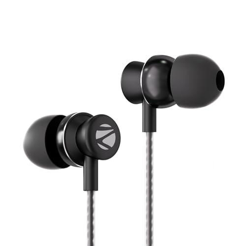 ZEBRONICS Buds C10 in Ear Type-C Wired Headphones with in-Line Mic, Metallic Design, Volume Control, 1.2M Cable, 10Mm Driver, (Black) ZEBRONICS Buds C10 in Ear Type-C Wired Headphones with in-Line Mic, Metallic Design, Volume Control, 1.2M Cable, 10Mm Driver, (Black)