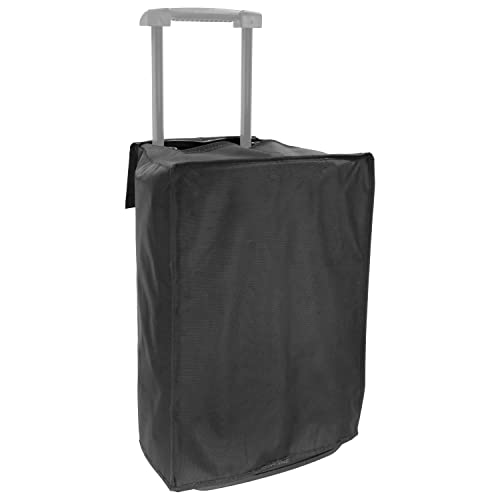 BoomToneDJ, Housse de transport pour sono portable Mobile 12 UHF, Valise Souple, Sacoche Antichoc Sonorisation, Couleur Noire, emplacement pour micros et câbles.