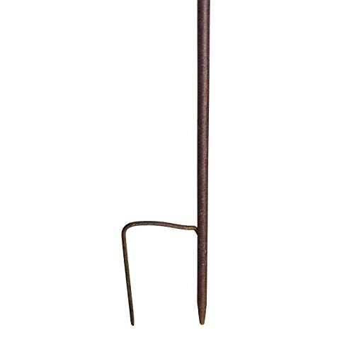 Mobile De Jardin à 2 Corbeaux Tuteur à Balancier en Métal 10x26x153cm