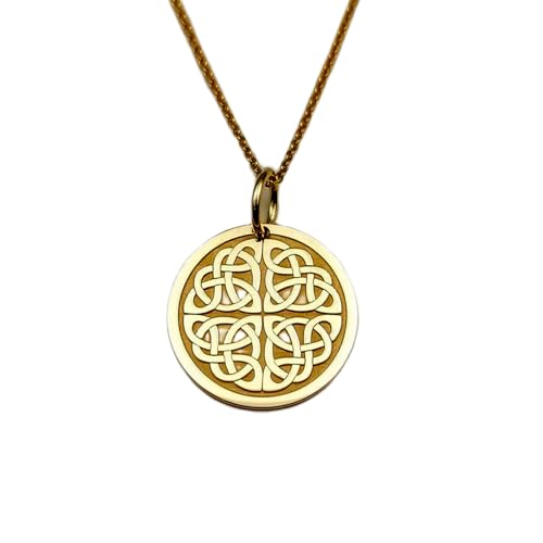 Collier nœud celtique argent plaqué or chaîne 45 cm pendentif 24mm LKBEADS
