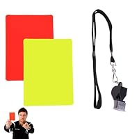 Schiedsrichter Set für Fußball Handball, Komplettes Schiri Kit mit Rote und Gelbe Karte, Metall Pfeife und Umhängeband, Professionelle Ausrüstung für Trainer, Sportlehrer und Offizielle bei jedem Sp