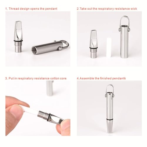 INTIMATE LOVER Breathing Necklace with Filter Cotton – Mindful Breathing Aid for Relaxation & Focus, Stainless Steel Meditation Jewelry3