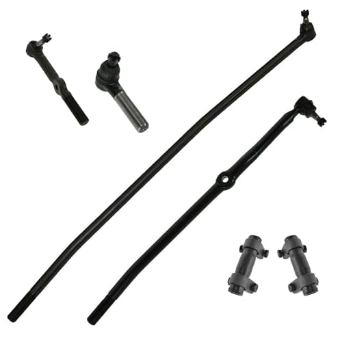 TRQ Front Steering Kit Drag Link Tie Rod Tie Rod Adjusting Sleeve Compatible with 1994-1997 Dodge Ram 2500 Ram 3500