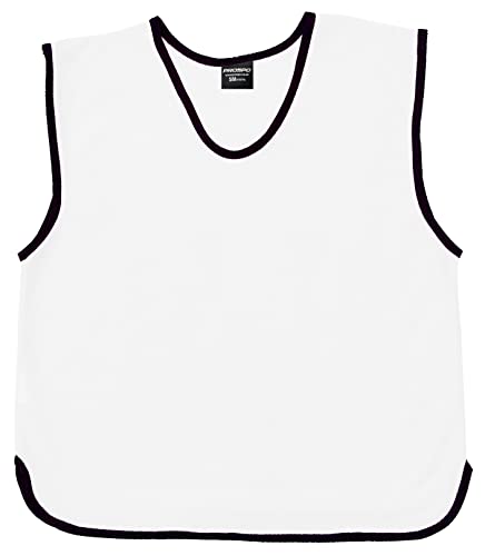 Image of Prospo Sports Training Bibs Football Soccer Rugby Mesh Bibs (White, Mens (Large to XL))