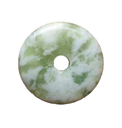 Pendentif Boucle de Sécurité en Jade de Xiuyan Naturel - Artisanat Haut de Gamme