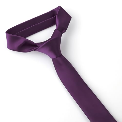 Image of Skinny Tie Men Women 2 inch (5CM) Slim Necktie Solid Thin Ties Formal