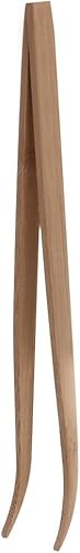 Braune Futterzange, abgewinkelte Reptilien-Futterzange, Pinzette, Bambus, Reptilien-Futterzange, umweltfreundlich, Handwerkzeug, industrielle Pinzette (28 cm)