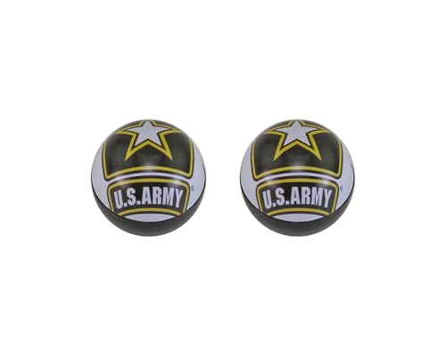 Tapones para válvula Schrader con logo de Ejército, Negro/Blanco miniatura 1