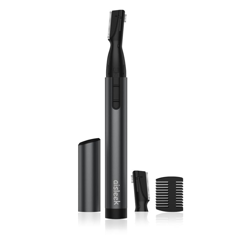 aisleek Upgraded Eyebrow Trimmer for Men, Precision Detailer, Battery-Powered Eyebrow Razor with...