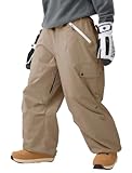 GSOU SNOW Herren Damen Skihose Baggy Snowboardhose Oversize Snowboard Hose Ski Hose Schneehose für Männer Frauen - Wasserdicht Winddicht Atmungsaktiv Warm