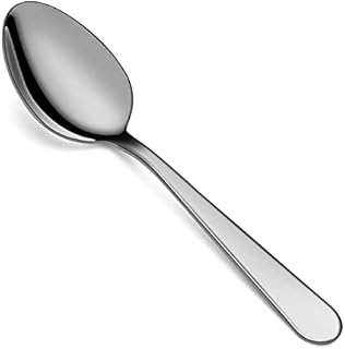 Spoons Set, 24-Piece Stainless Steel Dessert Spoons Dining Spoons, Mirror Polishing Cutlery Spoons Set ,Dishwasher Safe (6.7 inches, 17cm)