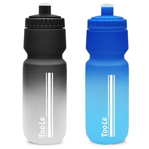 24oz Bike Water Bottle, Squeeze Water Bottle Leakproof BPA Free