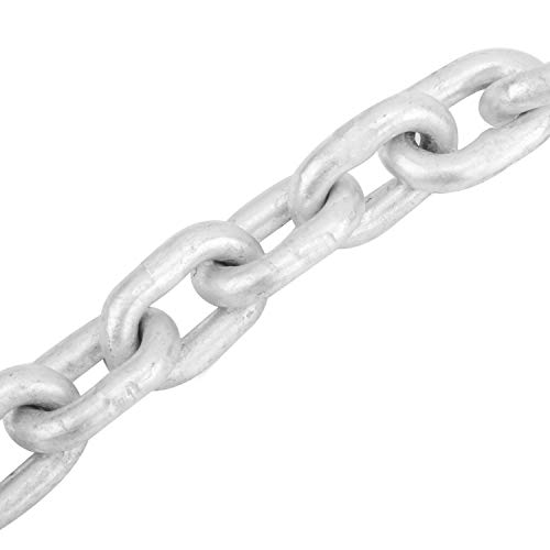 Novelbee 1/2 Inch X 300 Feet Double Braid Nylon Rope With 1/4 Inch X 15 Feet Galvanized Chain For Boat Anchor Rope And Dock Line (Black) #TOP5