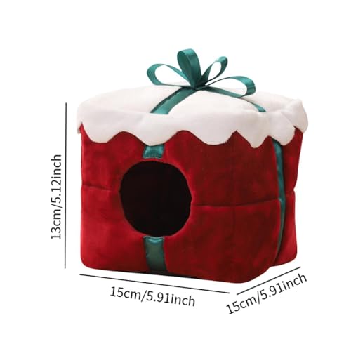 WeiLaiKeQi Cama de porquinho da índia, caverna, pequeno animal, de natal, cama confortável de hamste