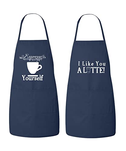 Matching His and Hers Coffee Apron Set