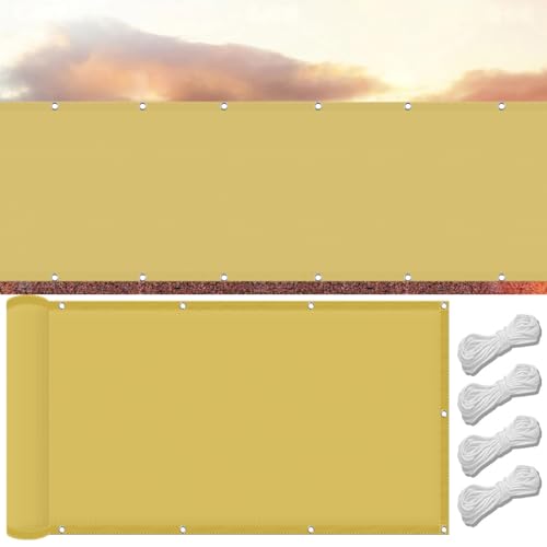 Voile d'ombrage imperméable jaune sable 320 x 540 cm Sun E