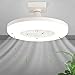 HJCC Ventilador De Techo Silencioso con Iluminación Ventilador LED Luces De Techo Moderna Infantil Juvenil Dormitorio Plafon LED Lampara Ventilador De Techo Iluminación