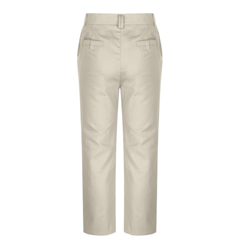 Mens Golf Pants Slim Fit Stretch - Business Casual Dress Pant Elastic Waist Button Tapered Work Trousers with Pockets4