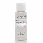 Artiste Acrylic Paint Medium 59ml 2Oz Pearl, Quick-Drying Professional Art, Craft and Hobby Artists Paint, Vibrant Colour, Water-Based Paints Cover All Surfaces with Ease, Ideal for Travel Artists