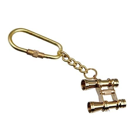 JSI Universe Antique Brass Binocular Charms Carabiner Keychain-image-27
