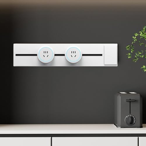Carril ajustable para enchufes eléctricos con regleta extensible de diseño minimalista 7
