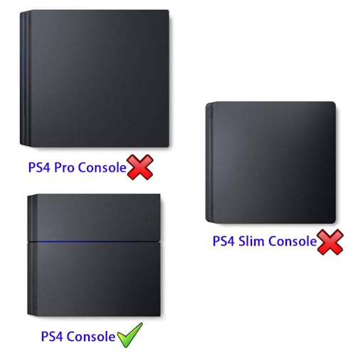 eXtremeRate Black Horizontal Dust Cover for ps4 Console, Soft Neat Lining Dust Guard for ps4 Console, Anti Scratch Waterproof Cover Protector Sleeve for ps4 Console