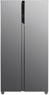 Hoover H-FRIDGE 500 MAXI Freestanding American Fridge Freezer, Side by Side, Total No Frost Technology, E Class, 521L Total Capacity, Touch Control Display, Inox, 91x67x177 cm - HHSBSO-6174XK-1