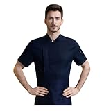 Chesoon Chef Arbeit Shirt Blau 2XL Ergonomische Körper Design Stretchable Tear-Resistant Fabric mit Quick-Dry-Eigenschaften für Hotel Restaurant