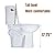 WinZo WZ5887 17.75 inches Two Piece Toilet Comfortable ADA Chair Seat Height Left Flush 1.28 GPF Elongated High Convenient for Seniors,elderly,Disabled & Tall Person,White